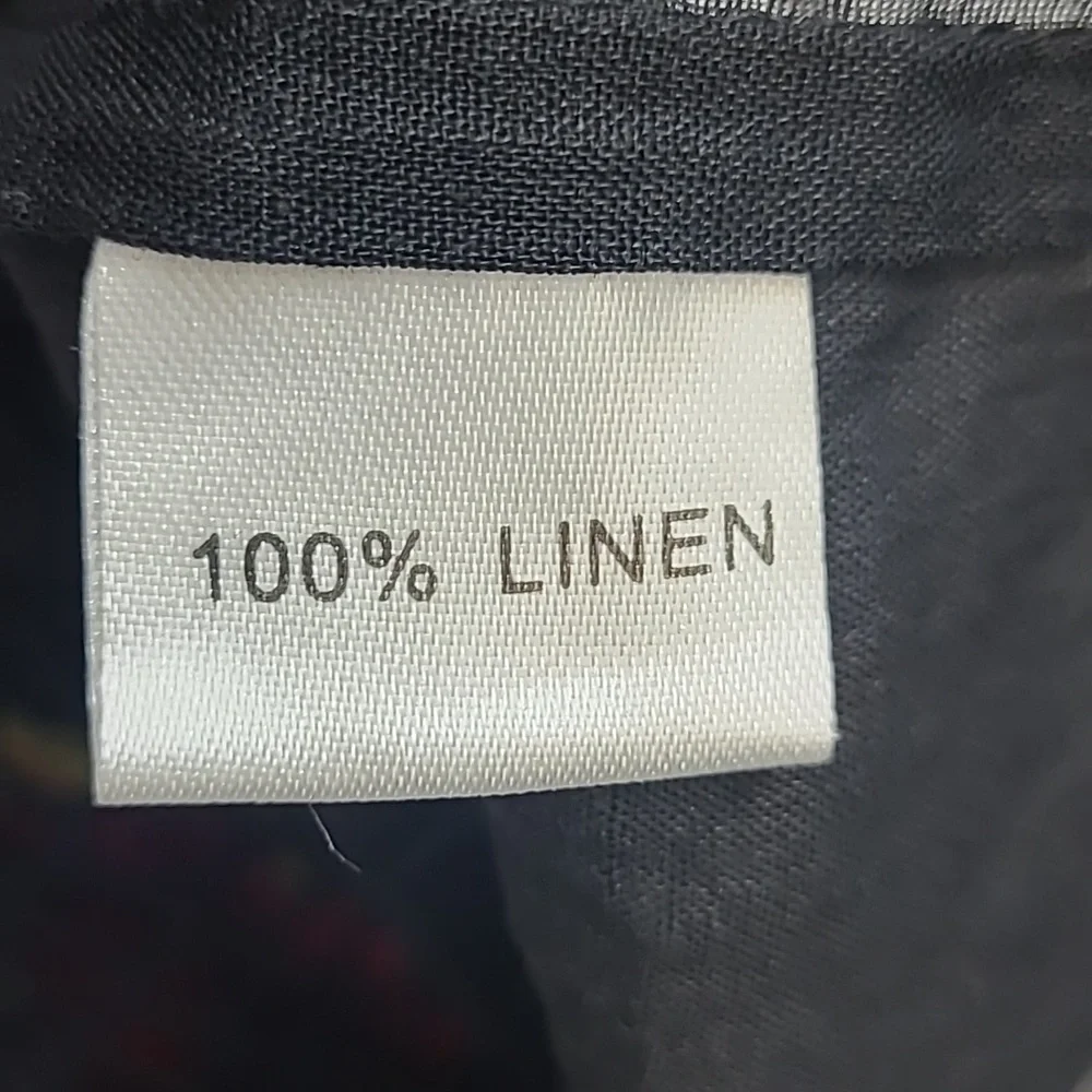 Dikamni Black Floral Lightweight Linen Mesh Panel Dress Size S - Picture 6 of 6